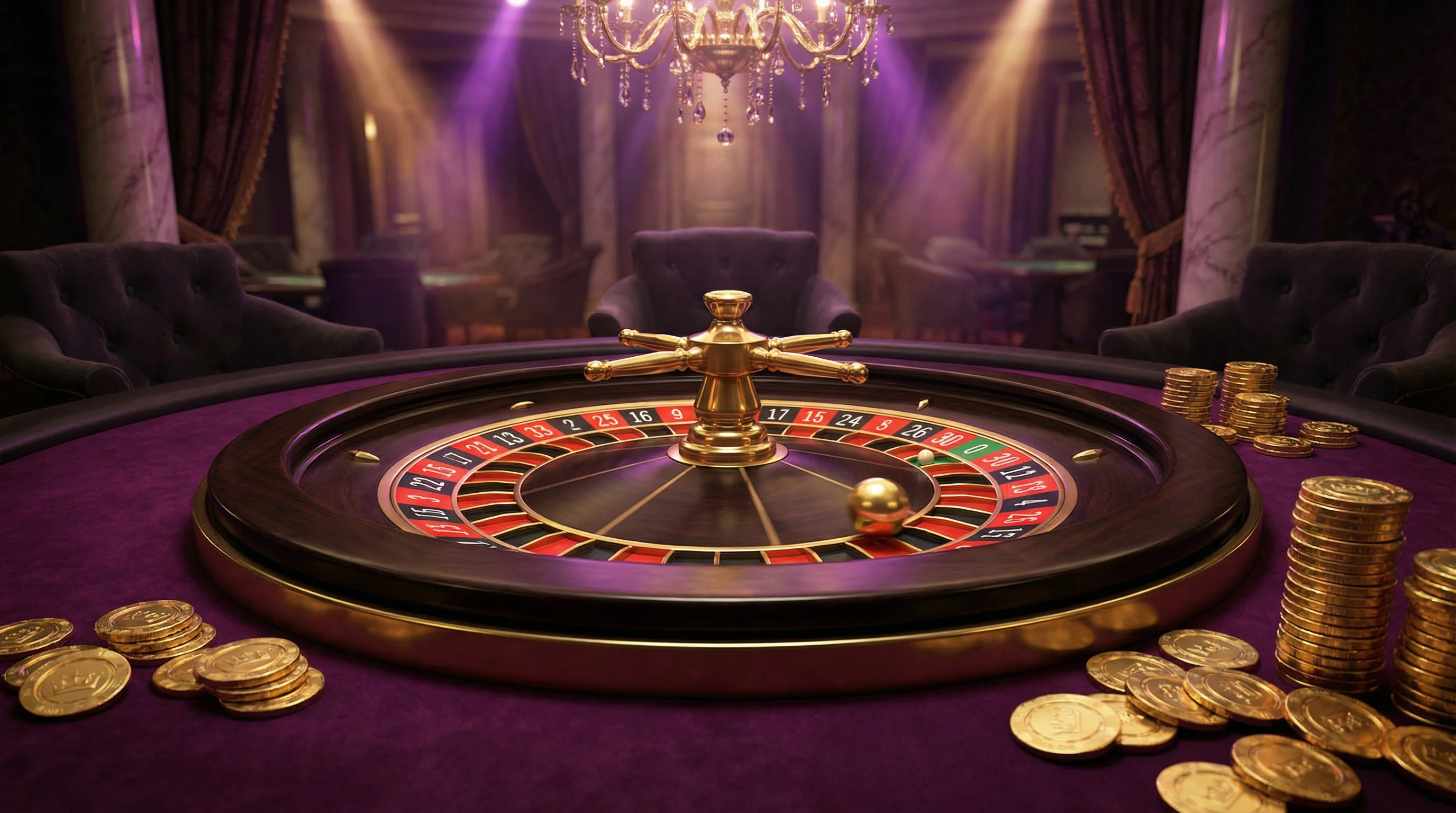 Roleta europeia com bola dourada no bethorse